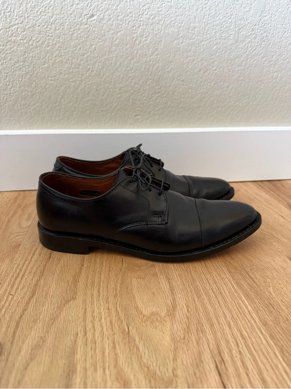 Allen Edmonds Black Leather Riverside Derby Oxford Dress Shoes Men’s 8.5